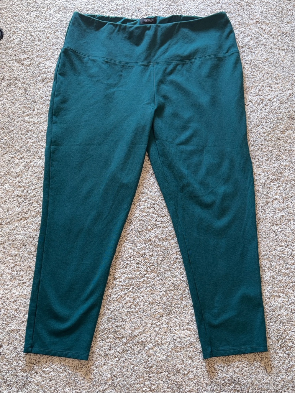 Jones & Co Pull-On Ponte Leggings in Deep Teal